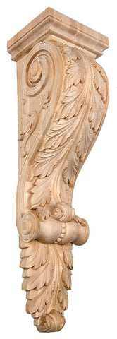 Acanthus Leaf Corbel - fireplace mentals, wainscoting, cornice, decorative corbels, architectural corbels