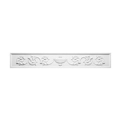 D150-Luxxus Classic Polyurethane Door Pediment, Primed White. Width: 39-9/16