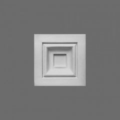 D200-Luxxus Classic Duropolymer Entry Corner Block, Primed White. Width: 3-3/4 Height: 3-3/4