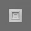 D200-Luxxus Classic Duropolymer Entry Corner Block, Primed White. Width: 3-3/4 Height: 3-3/4
