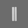 D300-Luxxus Classic Duropolymer Doorway Plinth Block, Primed White. Width: 3-3/4