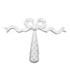G50-Luxxus Classic Polyurethane Large Decorative Bow, Primed White.