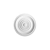 R-08-Luxxus Plain Polyurethane Ceiling Medallion, Primed White. Diameter: 14-15/16