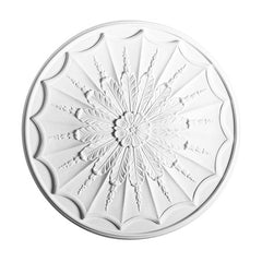 R-28-Luxxus Decorative Polyurethane Ceiling Medallion, Primed White. Diameter: 26-15/16