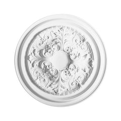 R-52-Luxxus Decorative Polyurethane Ceiling Medallion, Primed White. Diameter: 27-3/8
