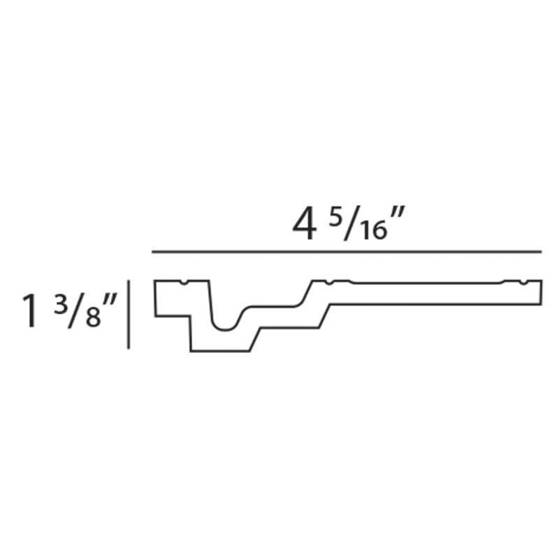 C355Luxxus Plain Polyurethane Crown Molding, Primed White. Length 78 Corbel Place
