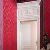 D140-Luxxus Classic Polyurethane Door Pediment, Primed White. Width: 39