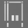 D300-Luxxus Classic Duropolymer Doorway Plinth Block, Primed White. Width: 3-3/4