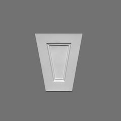 D402-Luxxus Classic Polyurethane Door Header, Primed White. Width: 5-11/16