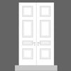 D503-Luxxus Classic Duropolymer Door Panel, Primed White. Width: 21-5/8