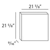 D503-Luxxus Classic Duropolymer Door Panel, Primed White. Width: 21-5/8