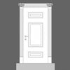 D507-Luxxus Classic Duropolymer Door Panel, Primed White. Width: 21-5/8