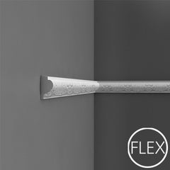 FP3020-Flexible Decorative Polyurethane Panel Molding, Flexible, Primed White. Length: 78-3/4