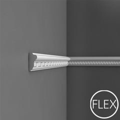 FP6020-Flexible Decorative Polyurethane Panel Molding, Flexible, Primed White. Length: 78-3/4