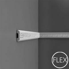 FP7060-Flexible Decorative Polyurethane Panel Molding, Flexible, Primed White. Length: 78-3/4
