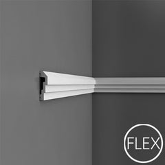 FP7070-Flexible Plain Polyurethane Panel Molding, Flexible, Primed White. Length: 78-3/4