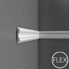 FP8040-Flexible Plain Polyurethane Panel Molding, Flexible, Primed White. Length: 78-3/4