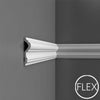 FP8050-Flexible Plain Polyurethane Panel Molding, Flexible, Primed White. Length: 78-3/4