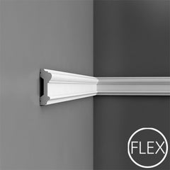 FP9010-Flexible Plain Polyurethane Panel Molding, Flexible, Primed White. Length: 78-3/4