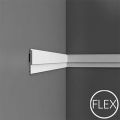 FP9900-Flexible Plain Polyurethane Panel Molding, Flexible, Primed White. Length: 78-3/4