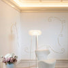 G72-Luxxus Contemporary Polyurethane Decorative Smile, Primed White.
