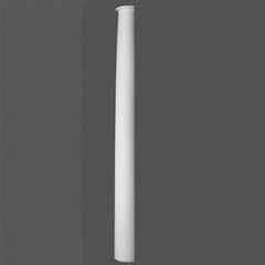 K1101-Luxxus Classic Polyurethane Plain Half Column, Primed White. Width: 8-11/16