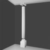 K1132-Luxxus Classic Polyurethane Whole Column Base, Primed White. Width: 13-3/4