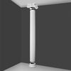 K1152-Luxxus Classic Duropolymer Whole Column Base, Primed White. Height: 4-3/4