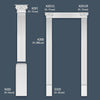 K202-Luxxus Classic Polyurethane Plinth Block For K200, Primed White. Width: 7-5/16