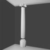 K3152-Luxxus Classic Polyurethane Whole Column Base, Primed White. Width: 17-15/16