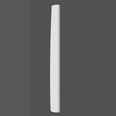 K3201-Luxxus Classic Polyurethane Plain Half Column, Primed White. Width: 13-3/16