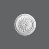 R-14-Luxxus Decorative Polyurethane Ceiling Medallion, Primed White. Diameter: 13-3/16