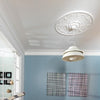 R-64-Luxxus Decorative Polyurethane Ceiling Medallion, Primed White. Diameter: 37-5/8