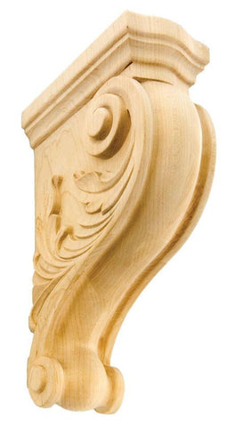 Acanthus Leaf Corble - wood onlays, shelf supports, woodcarving, decorative brackets, antique corbels, kitchen cabinets corbels