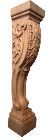 Acanthus Leaf Corbel with base - fireplace mentals, wainscoting, cornice, decorative corbels, architectural corbels