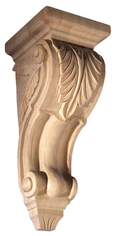 Acanthus Leaf Corbel Extra Short - exterior corbels, interior corbels, hand curved corbels, large , medium , small and mini corbals, corbels for sale