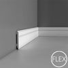 SX105F - Axxent Plain Polyurethane Base Molding, Flexible, Primed White. Length: 78-3/4