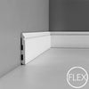SX118F - Axxent Plain Polyurethane Base Molding, Flexible, Primed White. Length: 78-3/4